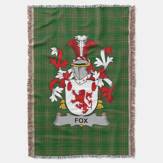 Couverture Armoiries irlandaises Fox Family Crest Irlande (devant Vertical)
