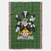 Couverture Armoiries irlandaises Fyan ou Faghan Family Crest  (devant Vertical)