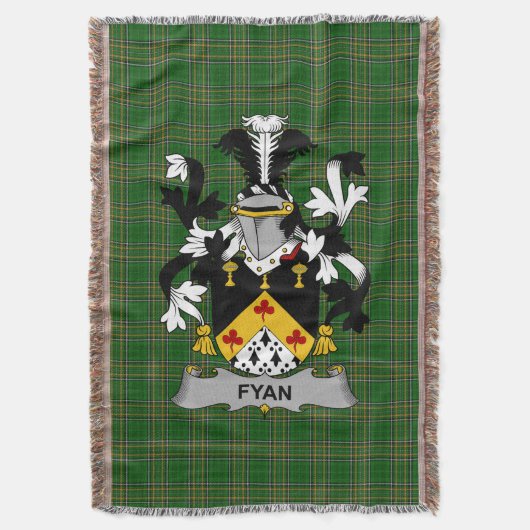 Couverture Armoiries irlandaises Fyan ou Faghan Family Crest  (devant Vertical)