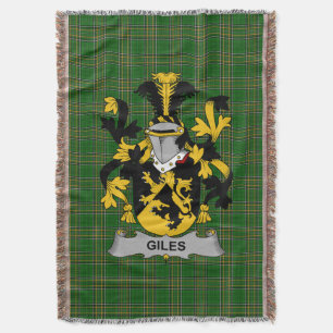 Couverture Armoiries irlandaises Giles ou gyles Family Crest 