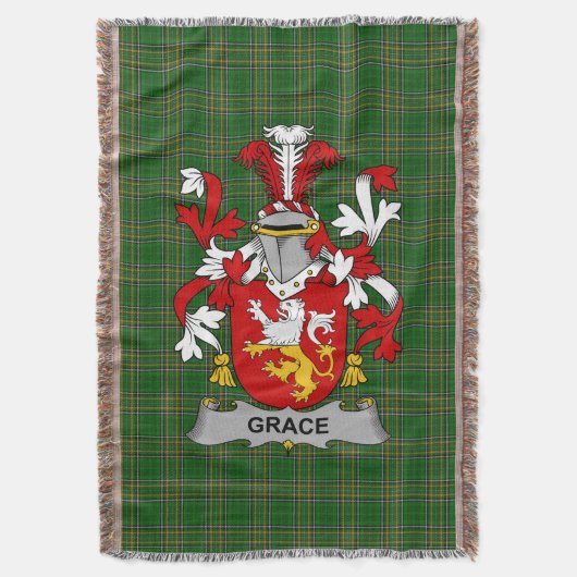 Couverture Armoiries irlandaises Grace Coton de famille Crest (devant Vertical)