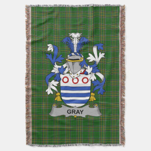 Couverture Armoiries irlandaises grises Family Crest Irlande
