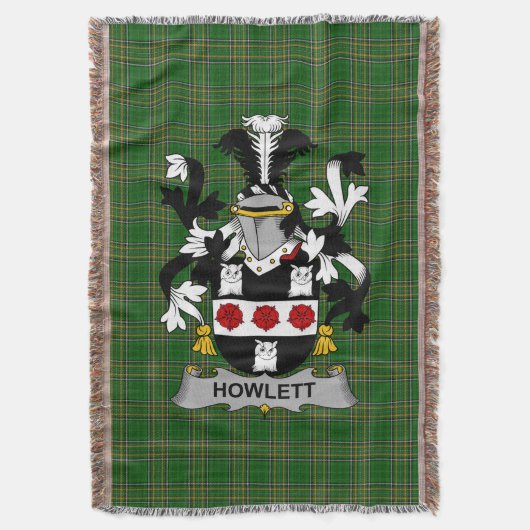 Couverture Armoiries irlandaises Howlett ou Hewlett Coat de f (devant Vertical)