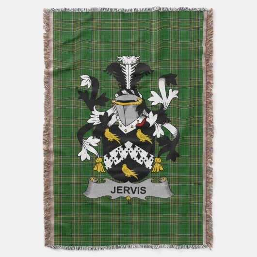 Couverture Armoiries irlandaises Jervis ou Jarvis Armoiries f (devant Vertical)