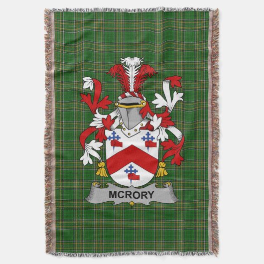 Couverture Armoiries irlandaises McRory ou McCrory Crest (devant Vertical)