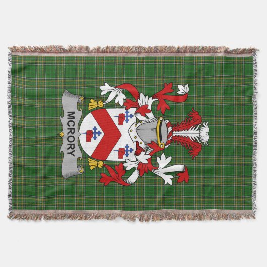 Couverture Armoiries irlandaises McRory ou McCrory Crest (Devant)