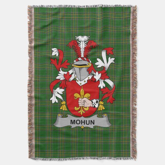 Couverture Armoiries irlandaises Mohun ou Mohan Family Crest  (devant Vertical)
