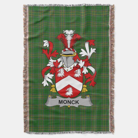 Couverture Armoiries irlandaises Monck ou Moncke Manteau de f (devant Vertical)