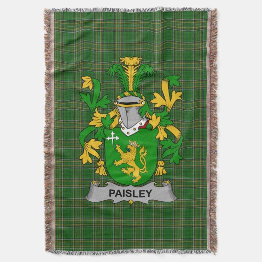 Couverture Armoiries irlandaises Paisley Family Crest Irlande (devant Vertical)