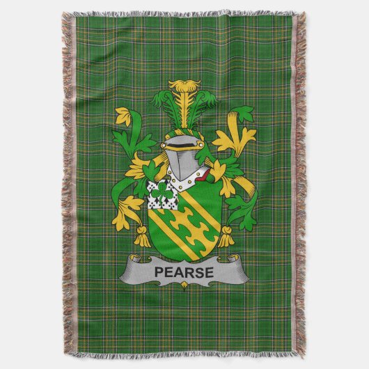 Couverture Armoiries irlandaises Pearse Family Crest Irlande (devant Vertical)