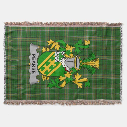 Couverture Armoiries irlandaises Pearse Family Crest Irlande (Devant)