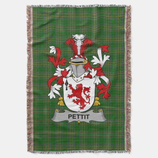 Couverture Armoiries irlandaises Pettit Coat Famille Crest Ir (devant Vertical)