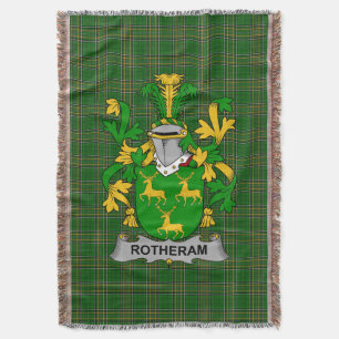 Couverture Armoiries irlandaises Rotheram Family Crest Irland
