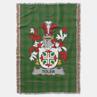 Couverture Armoiries irlandaises Toler ou Toller Coat de fami