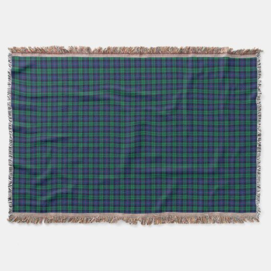 Couverture Armstrong Family Tartan Royal Blue et Green Plaid (Devant)