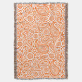 Couverture Arrière - plan blanc Paisley Vintage orange (devant Vertical)