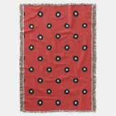 Couverture Arrière - plan rouge Polka noir/blanc (modifiable) (devant Vertical)