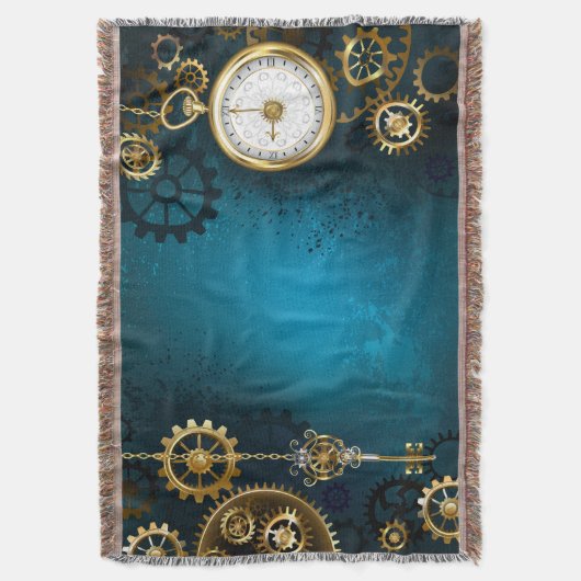 Couverture Arrière - plan turquoise à vapeur avec engrenages (devant Vertical)