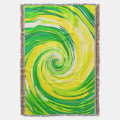 Couverture Art abstrait vert jaune en spirale (devant Vertical)