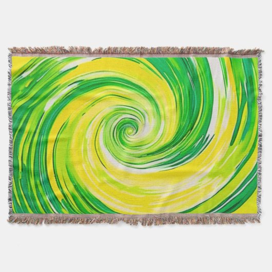 Couverture Art abstrait vert jaune en spirale (Devant)