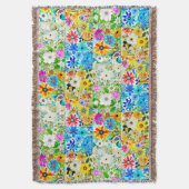 Couverture Art de patchwork floral aquarelle fleurs (devant Vertical)