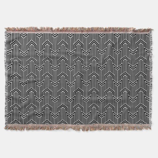 Couverture Art déco élégant Chevron Zigzag (Devant)