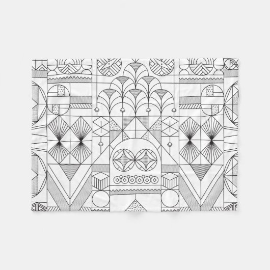 Couverture Art Déco en polaire (Devant (Horizontal))