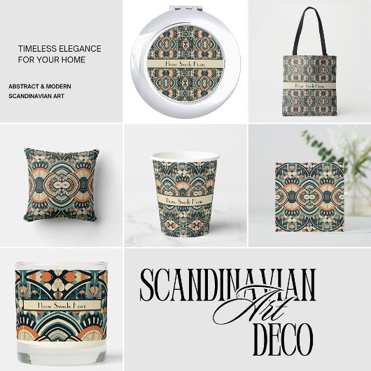 Couverture Art déco scandinave personnalisable
