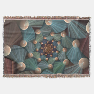 Couverture Art Fractal Abstrait Avec Profondeur Bleu Brown Ar