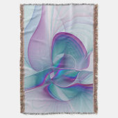 Couverture Art Fractal Abstrait rose bleu turquoise (devant Vertical)
