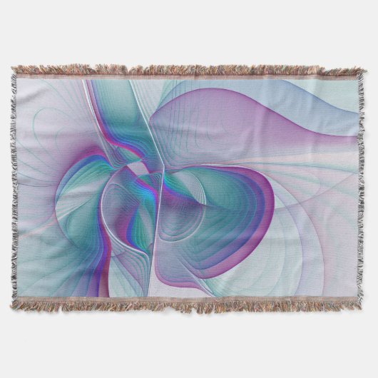 Couverture Art Fractal Abstrait rose bleu turquoise (Devant)