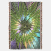 Couverture Art Fractal Fleur Imaginaire Coloré Lumineux (devant Vertical)