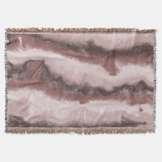 Couverture Art Liquide Minéral en Bois de Rose Abstrait (Devant)