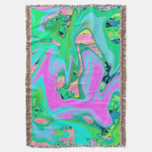 Couverture Art Liquide rose et bleu clair rétro sur Hydrangea (devant Vertical)