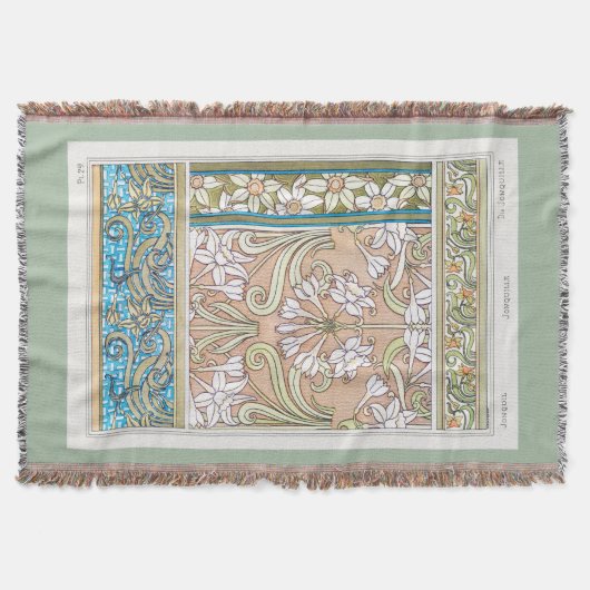 Couverture Art nouveau jonquille Verneui textile floral art (Devant)