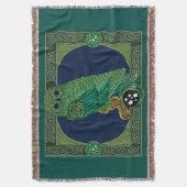 Couverture Art Nouveau Nœud Celtique Vert Chouette (devant Vertical)