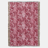 Couverture Art Nouveau Peacock Imprimer, Vin Bourgogne (devant Vertical)