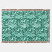 Couverture Art Nouveau Peacock Print, Turquoise et Aqua (Devant)