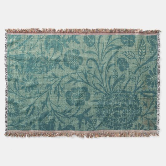 Couverture art Nouveau, turquoise, style William Morris, flor (Devant)