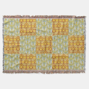 Couverture Art Nouveau vintage de la nature en grille
