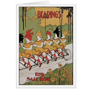 Couverture Art Nouveau vintage, Paliers Vélo Tande