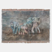 Couverture Art numérique de troupeau d'éléphant (Devant)