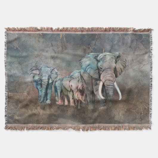 Couverture Art numérique de troupeau d'éléphant (Devant)