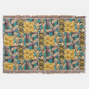 Couverture Art papillon sarcelle et violet maximaliste vibran