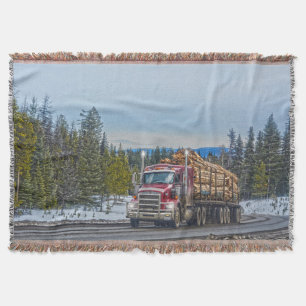 Couverture Art rouge de camion et de route de livraison de