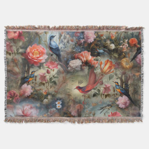 Couverture Art surréaliste avec fleurs et oiseaux
