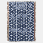 Couverture Asanoha Style - Blanc sur Dk Blue 001744 (devant Vertical)