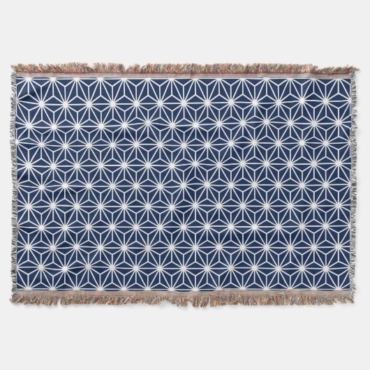 Couverture Asanoha Style - Blanc sur Dk Blue 001744 (Devant)