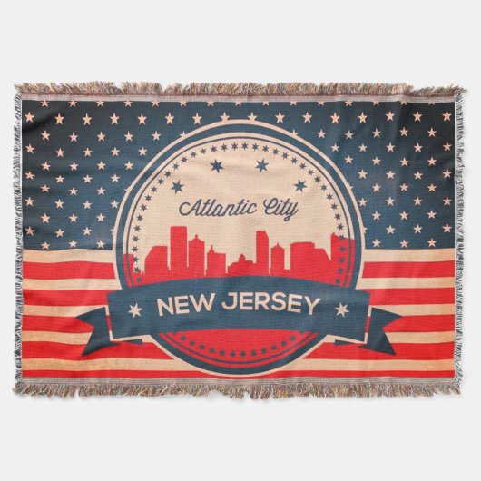 Couverture Atlantic City New Jersey Retro Skyline (Devant)