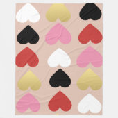 Couverture au coeur chic et coloré. (Devant)